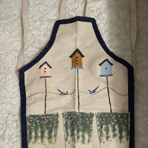 Gardener's Canvas Apron with Hand Painted Design